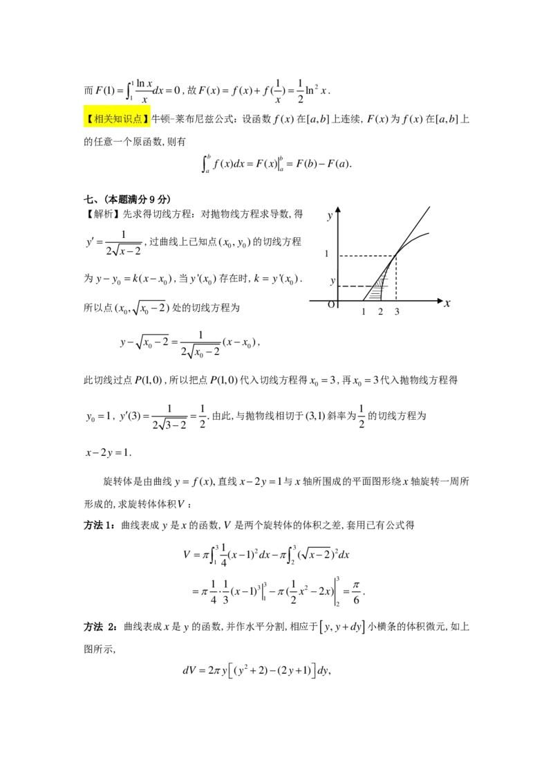 1989-2004考研数二答案解析_26.考研数学（一）（二）（三）真题_26.2考研数学（二）真题_版本2自选使用_02.1987-2024年数二真题详解