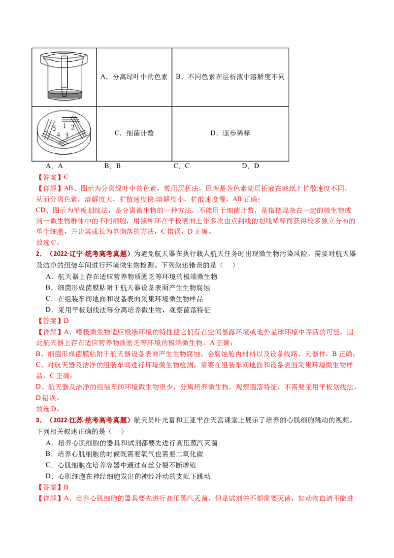 五年（2021-2025）全国高考生物真题分类汇编专题20发酵工程（全国通用）（解析版）_高考真题分类汇编_高考生物真题分类汇编（全国通用）五年（2021-2025）