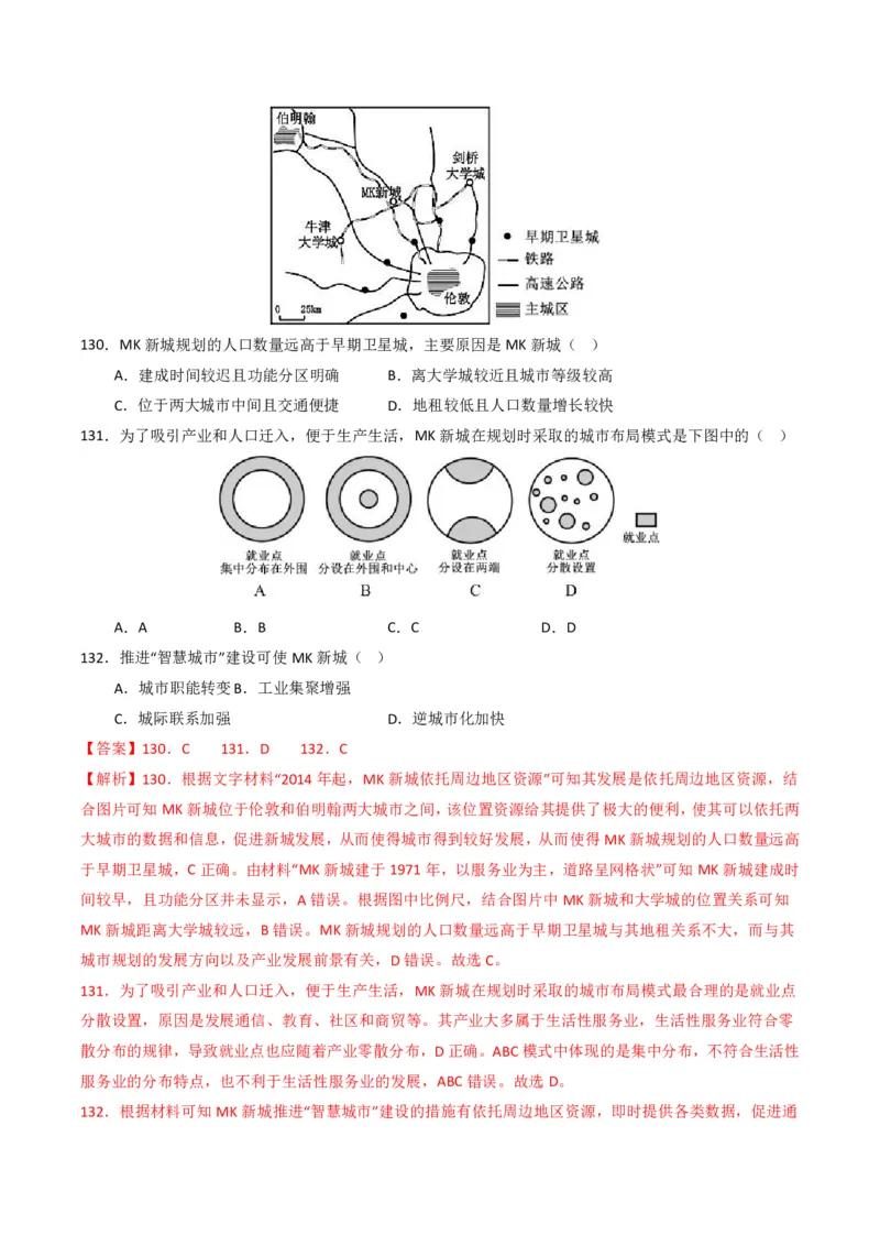 五年（2021-2025）高考地理真题分类汇编专题09乡村与城镇（全国通用）（解析版）_高考真题分类汇编_高考地理真题分类汇编（全国通用）五年（2021-2025）_pdf