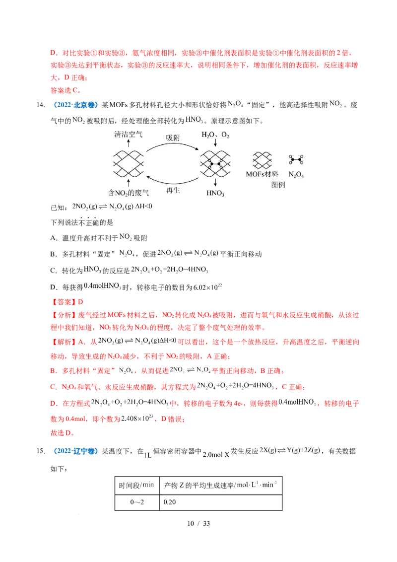 专题18化学反应速率与化学平衡（解析）_高考真题分类汇编_高考化学真题分类汇编（全国通用）五年（2021-2025）_专题18化学反应速率与化学平衡五年（2021-2025）高考化学真题分类汇编
