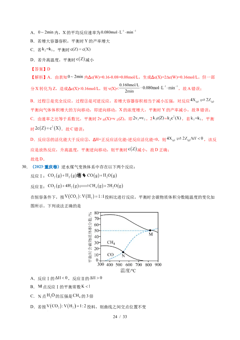 专题18化学反应速率与化学平衡（解析）_高考真题分类汇编_高考化学真题分类汇编（全国通用）五年（2021-2025）_专题18化学反应速率与化学平衡五年（2021-2025）高考化学真题分类汇编