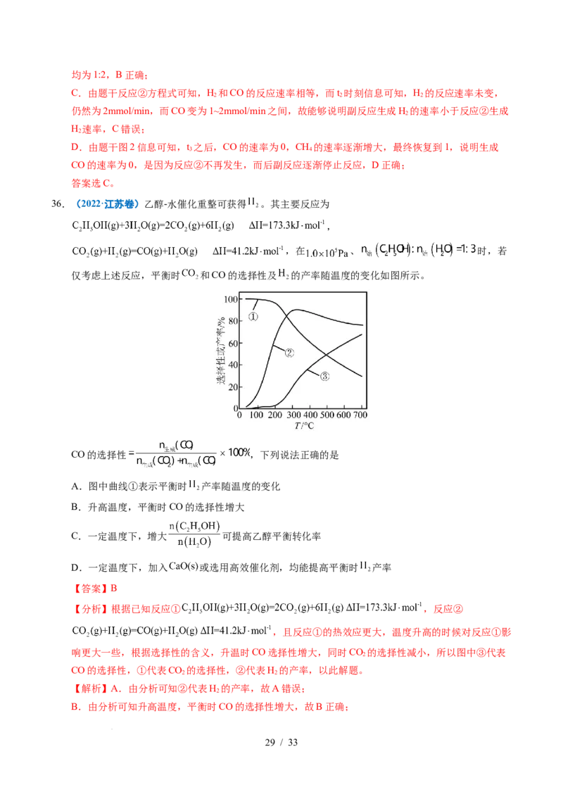 专题18化学反应速率与化学平衡（解析）_高考真题分类汇编_高考化学真题分类汇编（全国通用）五年（2021-2025）_专题18化学反应速率与化学平衡五年（2021-2025）高考化学真题分类汇编