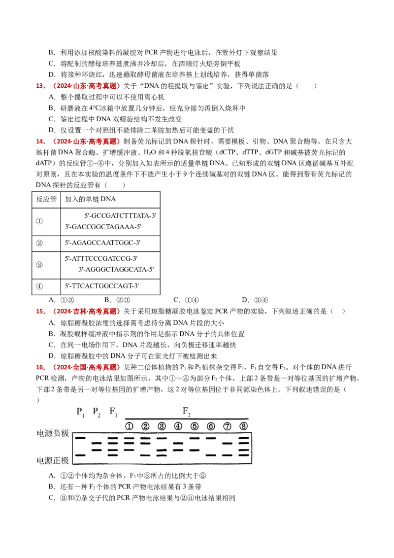 五年（2021-2025）全国高考生物真题分类汇编专题22基因工程（全国通用）（原卷版）_高考真题分类汇编_高考生物真题分类汇编（全国通用）五年（2021-2025）