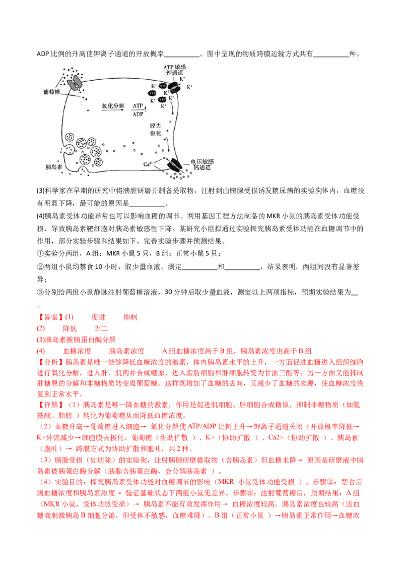 五年（2021-2025）全国高考生物真题分类汇编专题15体液调节（全国通用）（解析版）_高考真题分类汇编_高考生物真题分类汇编（全国通用）五年（2021-2025）
