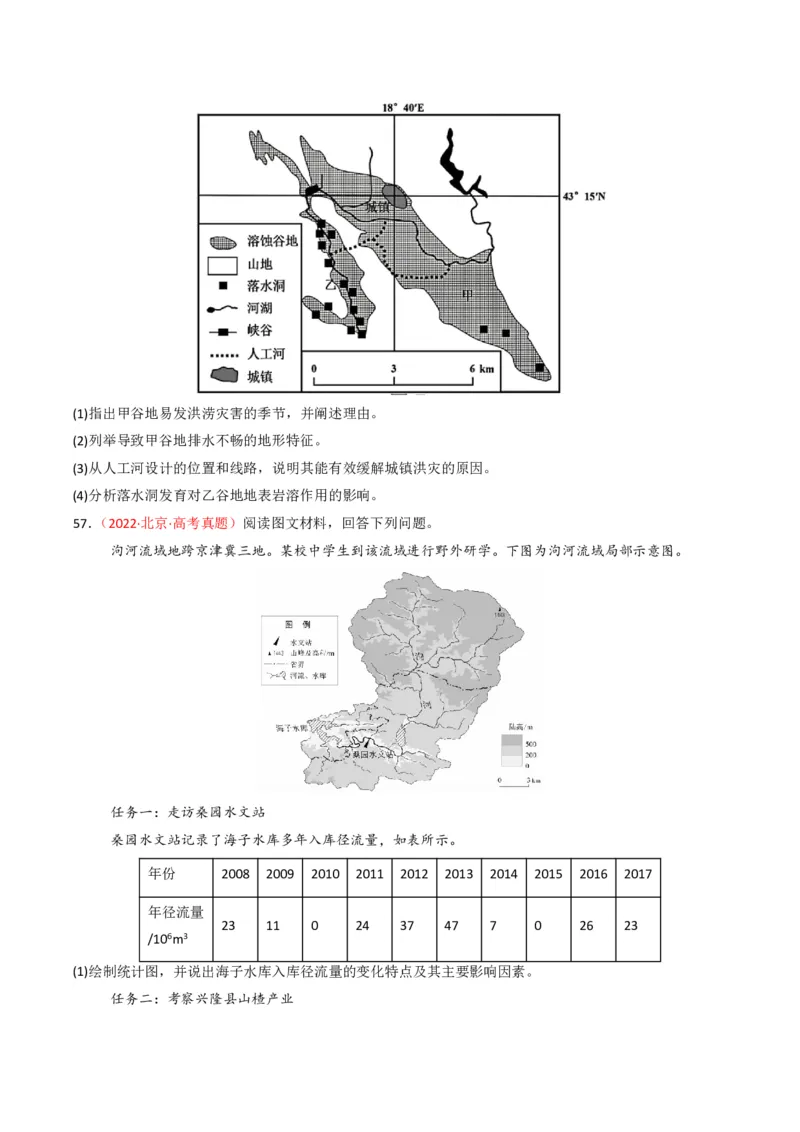 五年（2021-2025）高考地理真题分类汇编专题04地球上的水（全国通用）（原卷版）_高考真题分类汇编_高考地理真题分类汇编（全国通用）五年（2021-2025）_pdf