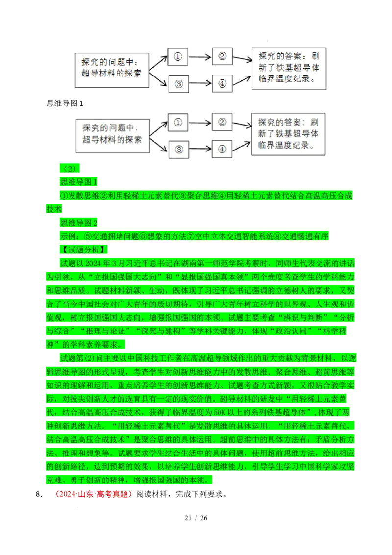 专题29提高创新思维能力（全国通用）（解析版）_高考真题分类汇编_高考政治真题分类汇编（全国通用）五年（2021-2025）