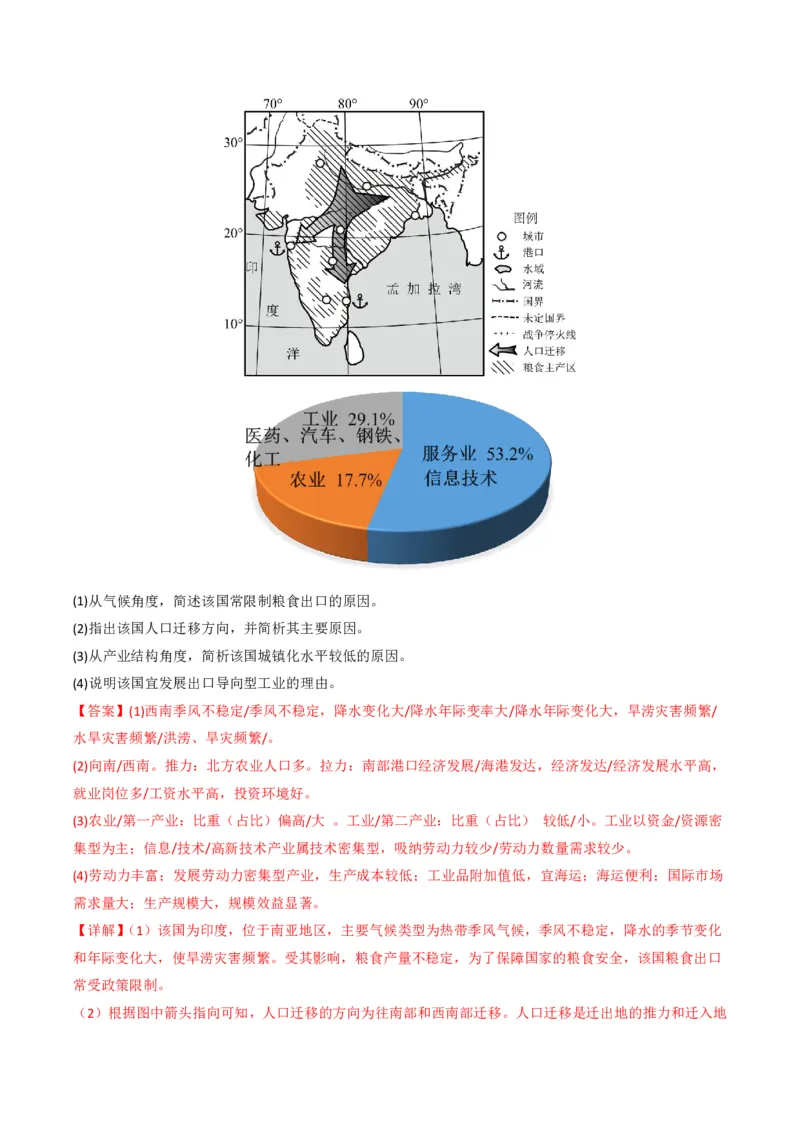 五年（2021-2025）高考地理真题分类汇编专题08人口（全国通用）（解析版）_高考真题分类汇编_高考地理真题分类汇编（全国通用）五年（2021-2025）_pdf