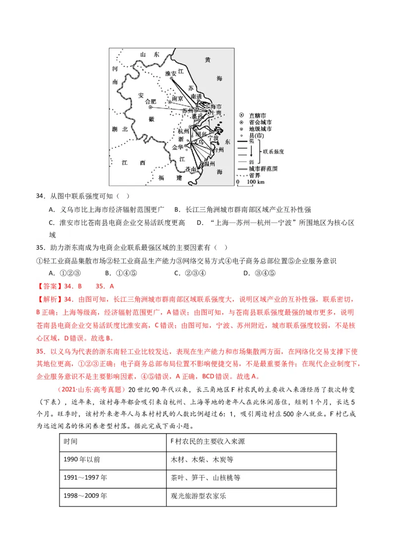 五年（2021-2025）高考地理真题分类汇编专题11工业与服务业（全国通用）（解析版）_高考真题分类汇编_高考地理真题分类汇编（全国通用）五年（2021-2025）_word