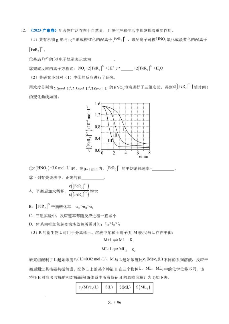 专题29化学反应原理综合题&mdash;&mdash;平衡主线型（解析）_高考真题分类汇编_高考化学真题分类汇编（全国通用）五年（2021-2025）