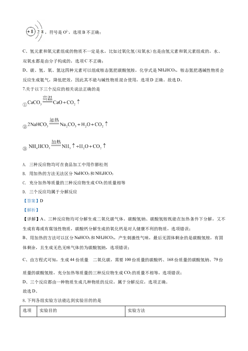 陕西省2020年中考化学试题(含答案)_中考真题_5.化学中考真题2015-2024年_地区卷_陕西省中考化学08-21（陕西省统一试卷）