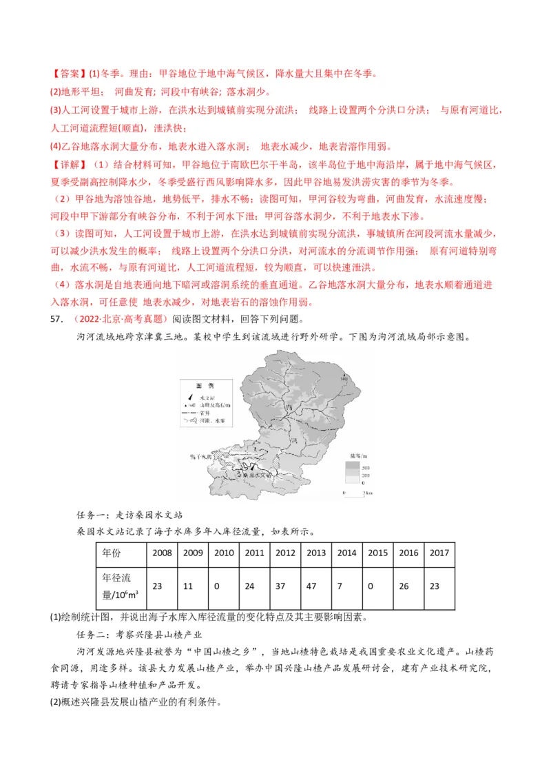 五年（2021-2025）高考地理真题分类汇编专题04地球上的水（全国通用）（解析版）_高考真题分类汇编_高考地理真题分类汇编（全国通用）五年（2021-2025）_word
