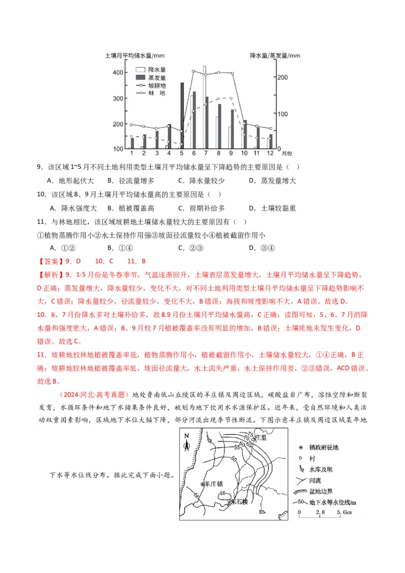 五年（2021-2025）高考地理真题分类汇编专题04地球上的水（全国通用）（解析版）_高考真题分类汇编_高考地理真题分类汇编（全国通用）五年（2021-2025）_word