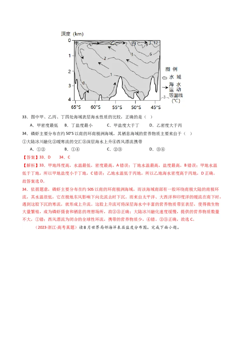 五年（2021-2025）高考地理真题分类汇编专题04地球上的水（全国通用）（解析版）_高考真题分类汇编_高考地理真题分类汇编（全国通用）五年（2021-2025）_word