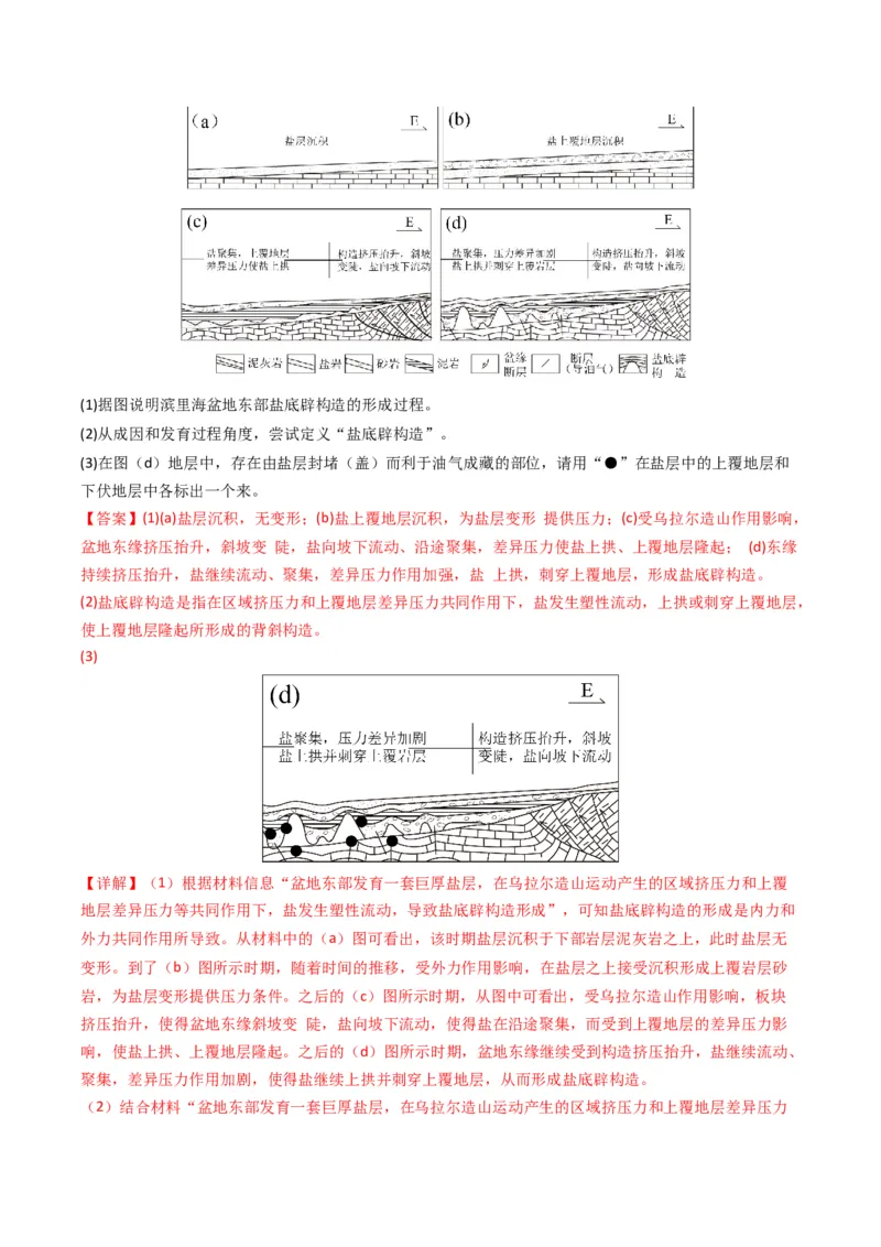五年（2021-2025）高考地理真题分类汇编专题05地质地貌（全国通用）（解析版）_高考真题分类汇编_高考地理真题分类汇编（全国通用）五年（2021-2025）_word