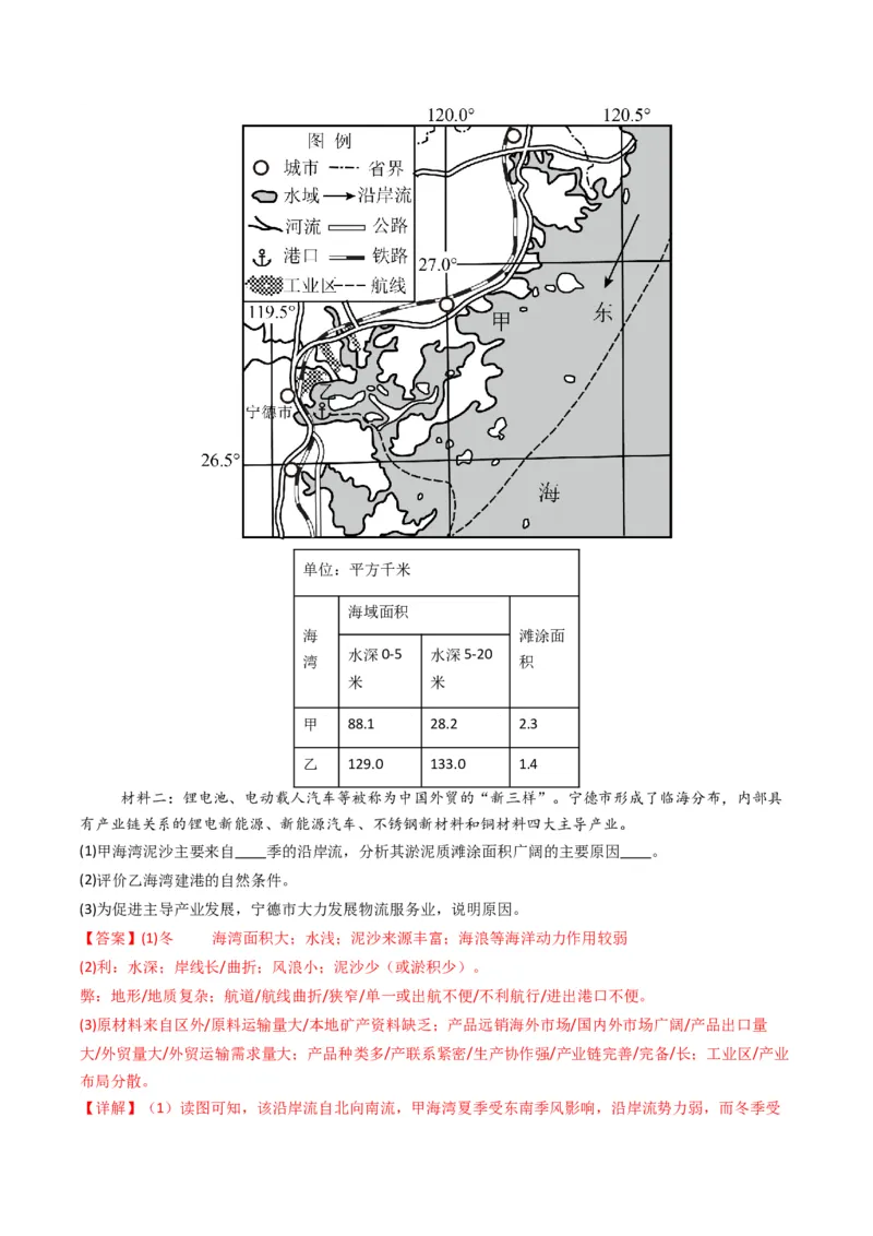 五年（2021-2025）高考地理真题分类汇编专题05地质地貌（全国通用）（解析版）_高考真题分类汇编_高考地理真题分类汇编（全国通用）五年（2021-2025）_word
