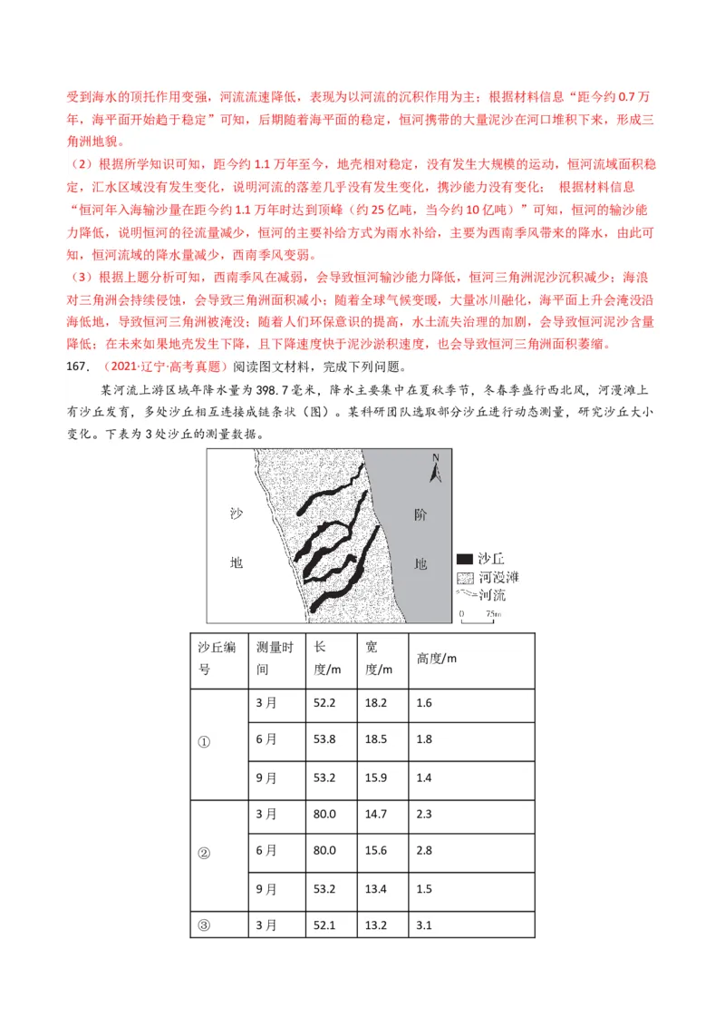 五年（2021-2025）高考地理真题分类汇编专题05地质地貌（全国通用）（解析版）_高考真题分类汇编_高考地理真题分类汇编（全国通用）五年（2021-2025）_word