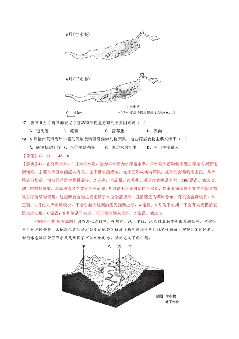 五年（2021-2025）高考地理真题分类汇编专题06自然环境的整体性与差异性（全国通用）（解析版）_高考真题分类汇编_高考地理真题分类汇编（全国通用）五年（2021-2025）_pdf