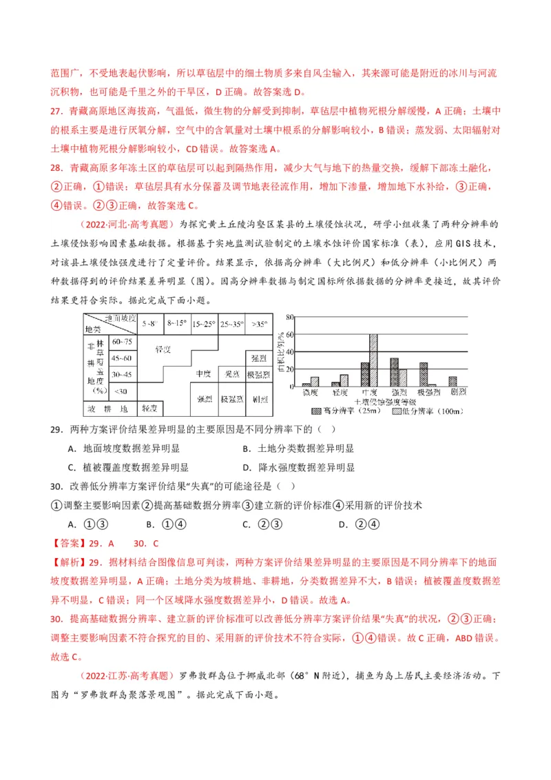 五年（2021-2025）高考地理真题分类汇编专题06自然环境的整体性与差异性（全国通用）（解析版）_高考真题分类汇编_高考地理真题分类汇编（全国通用）五年（2021-2025）_pdf