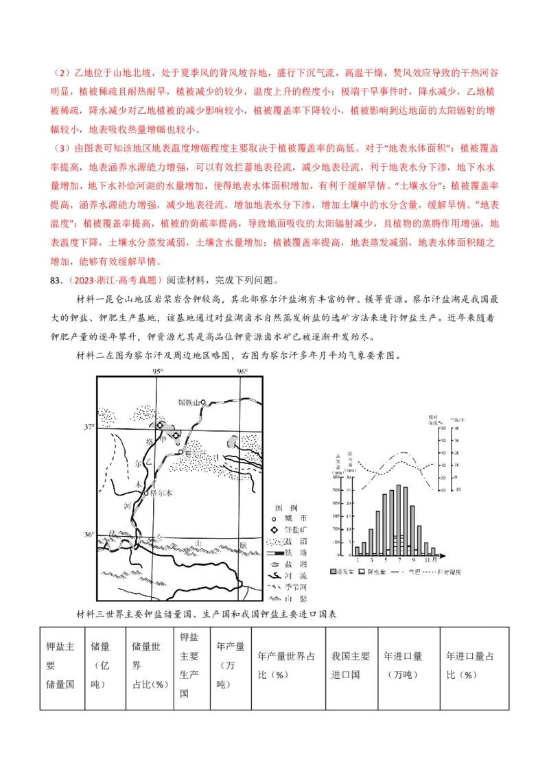 五年（2021-2025）高考地理真题分类汇编专题06自然环境的整体性与差异性（全国通用）（解析版）_高考真题分类汇编_高考地理真题分类汇编（全国通用）五年（2021-2025）_pdf