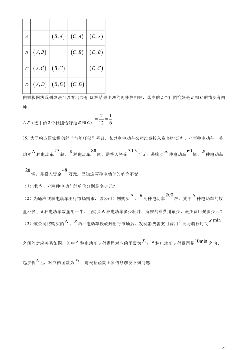 精品解析：2024年黑龙江省绥化市中考数学试题（解析版）_中考真题_2.数学中考真题2015-2024年_2024中考数学真题