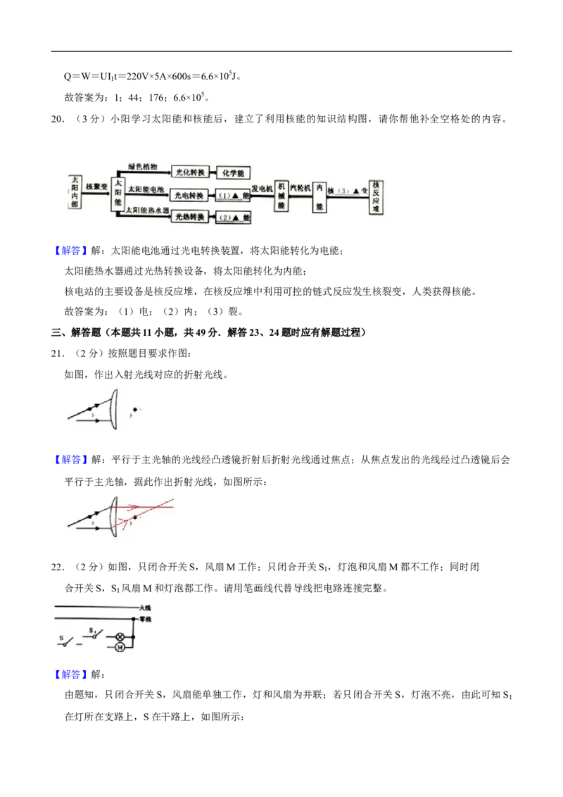 江苏省扬州市2020年中考物理试题（word版，含解析）_中考真题_4.物理中考真题2015-2024年_2020中考物理真题110份