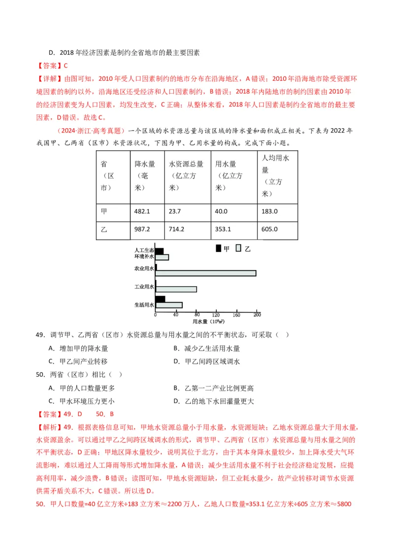 五年（2021-2025）高考地理真题分类汇编专题13区域发展（全国通用）（解析版）_高考真题分类汇编_高考地理真题分类汇编（全国通用）五年（2021-2025）_word