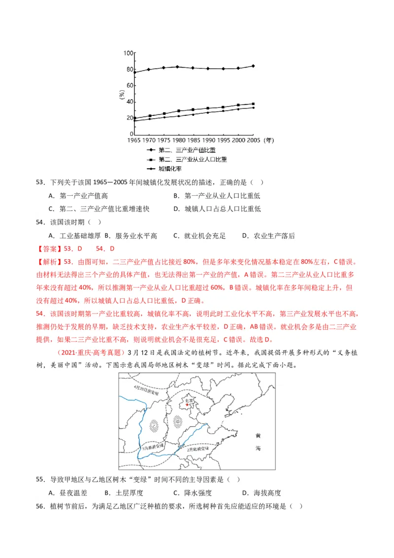 五年（2021-2025）高考地理真题分类汇编专题13区域发展（全国通用）（解析版）_高考真题分类汇编_高考地理真题分类汇编（全国通用）五年（2021-2025）_word