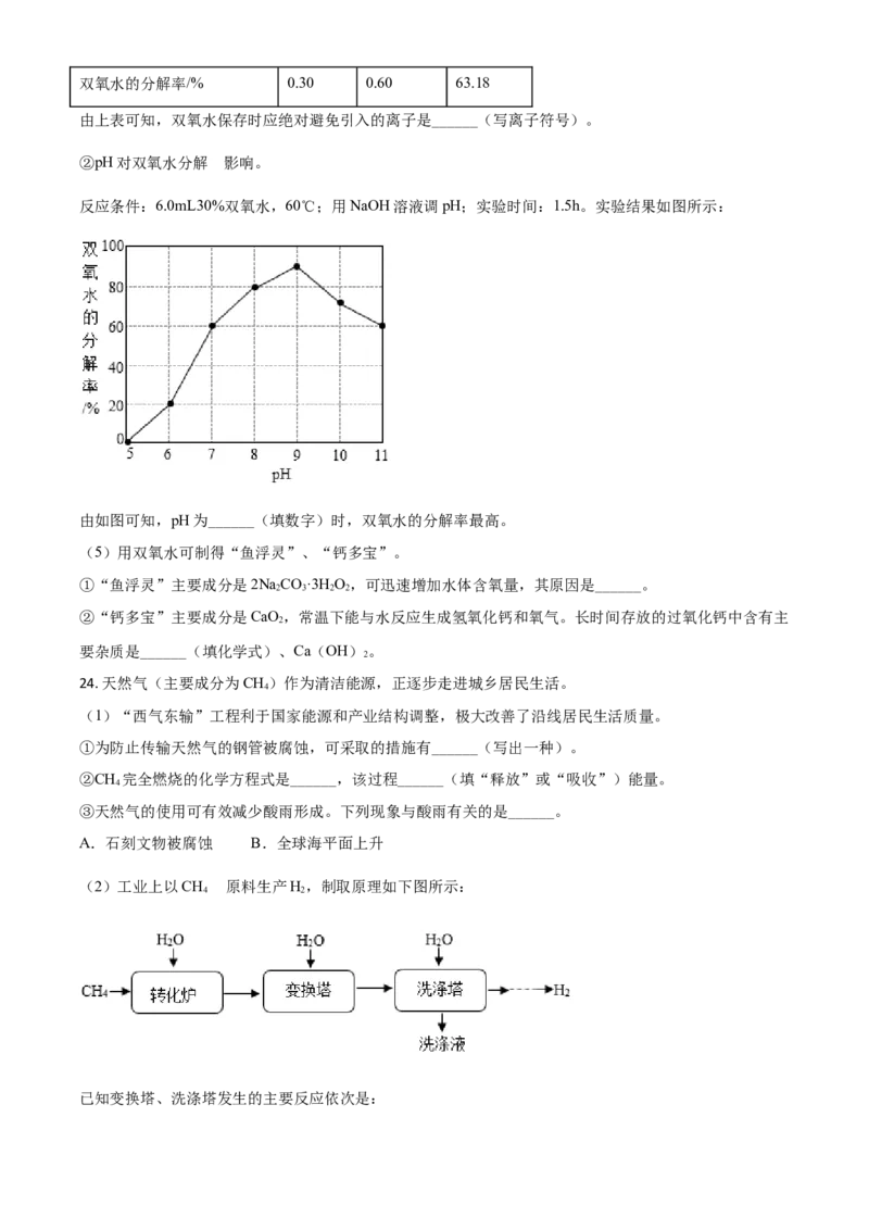 江苏省扬州市2021年中考化学试题（原卷版）_中考真题_5.化学中考真题2015-2024年_2021年中考化学真题（83份）_扬州化学
