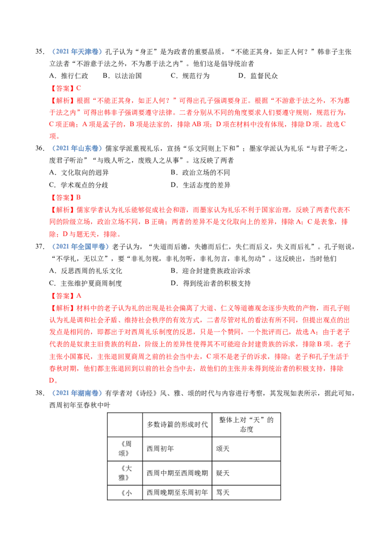 五年（2021-2025）高考历史真题分类汇编专题01从中华文明起源到秦汉统一多民族封建国家的建立与巩固（全国通用）（解析版）_高考真题分类汇编