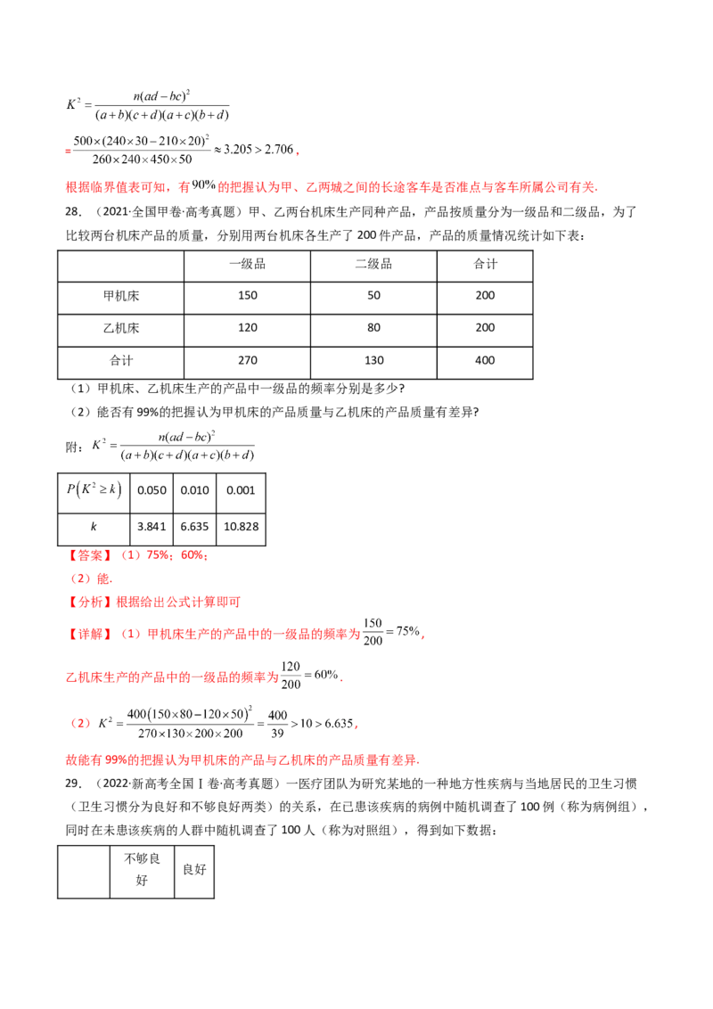 专题18统计与统计案例5种常见考法归类（全国通用）（解析版）_高考真题分类汇编_高考数学真题分类汇编（全国通用）五年（2021-2025）
