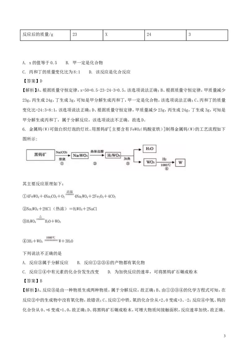 湖北省黄冈市2018年中考化学真题试题（含解析）_中考真题_5.化学中考真题2015-2024年_2018中考真题卷（277份）