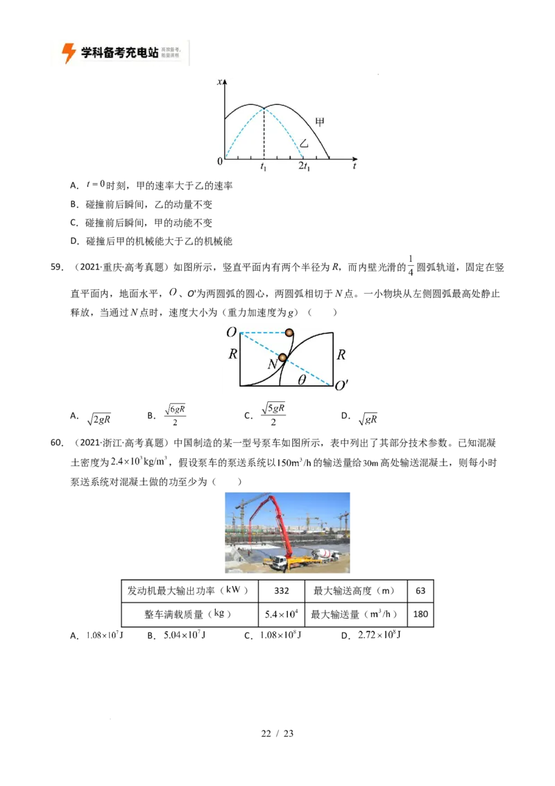 专题06功和能（全国通用）（原卷版）_高考真题分类汇编_高考物理真题分类汇编（全国通用）五年（2021-2025）