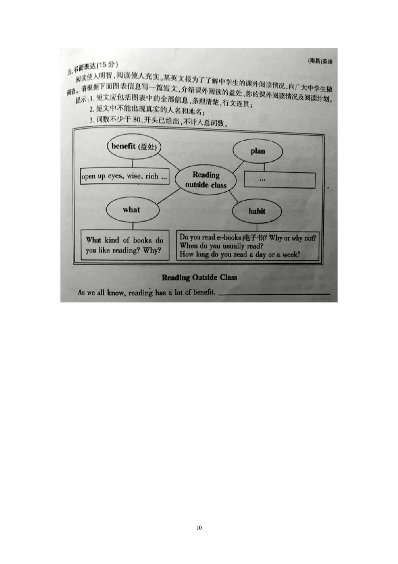 江西省南昌市2014年中考英语试卷（答案扫描）_中考真题_3.英语中考真题2015-2024年_地区卷_江西中考英语-全省统一卷13-22