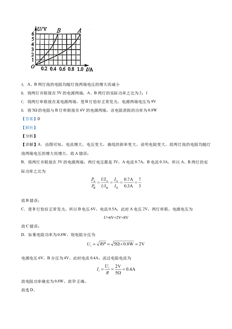 江苏省泰州市2021年中考物理试题（解析版）_中考真题_4.物理中考真题2015-2024年_2021中考物理真题42份_2021江苏省_泰州物理