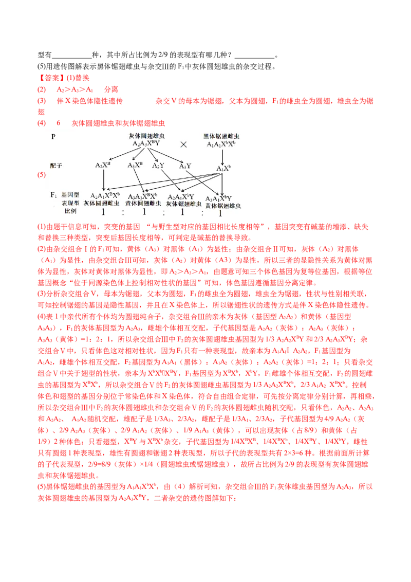 五年（2021-2025）全国高考生物真题分类汇编专题10基因的自由组合定律（全国通用）（解析版）_高考真题分类汇编_高考生物真题分类汇编（全国通用）五年（2021-2025）