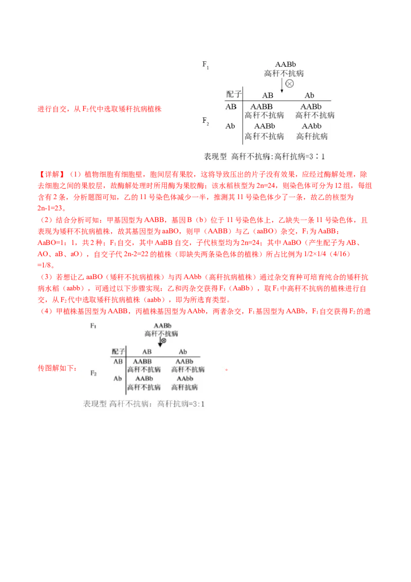 五年（2021-2025）全国高考生物真题分类汇编专题10基因的自由组合定律（全国通用）（解析版）_高考真题分类汇编_高考生物真题分类汇编（全国通用）五年（2021-2025）