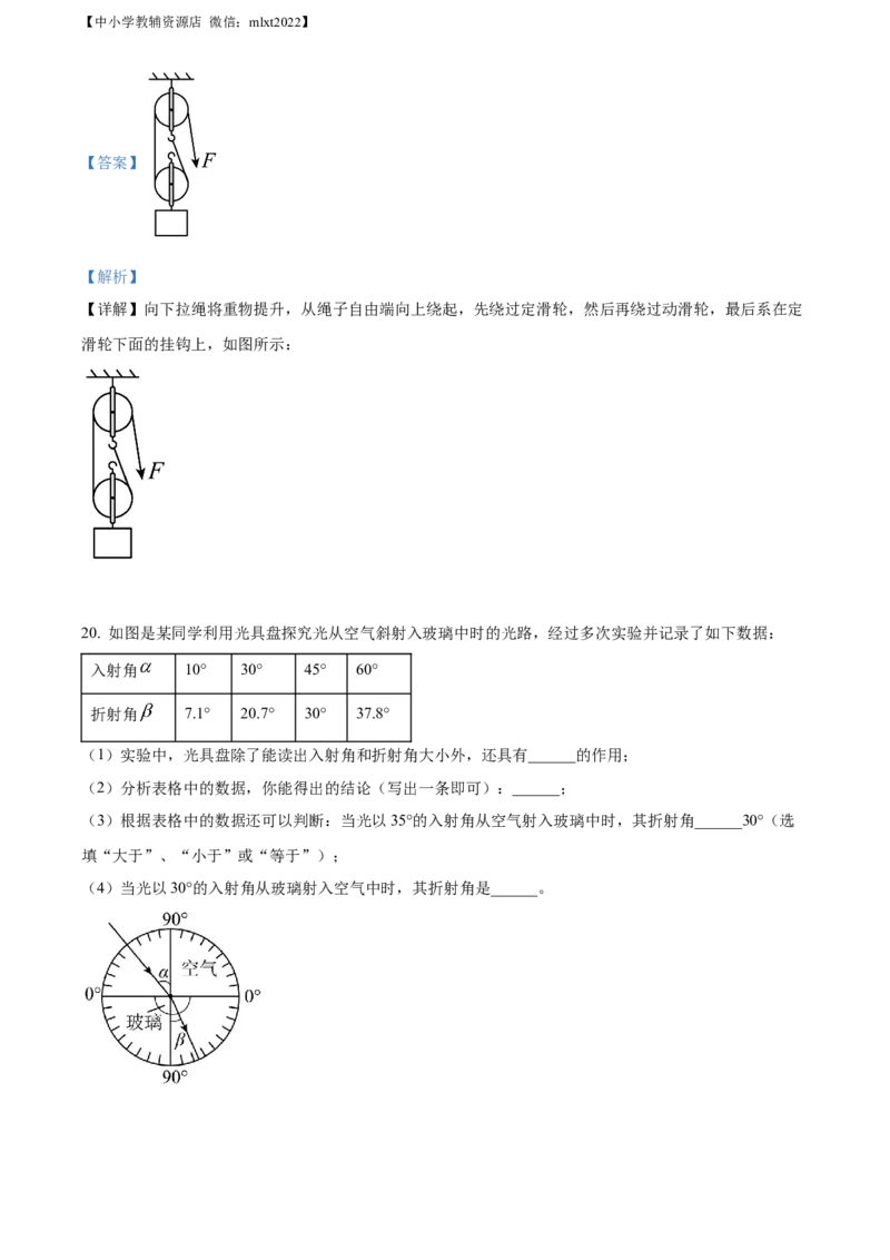 精品解析：2022年山东省枣庄市中考物理试题（解析版）(1)_中考真题_4.物理中考真题2015-2024年_2022中考物理真题128份14