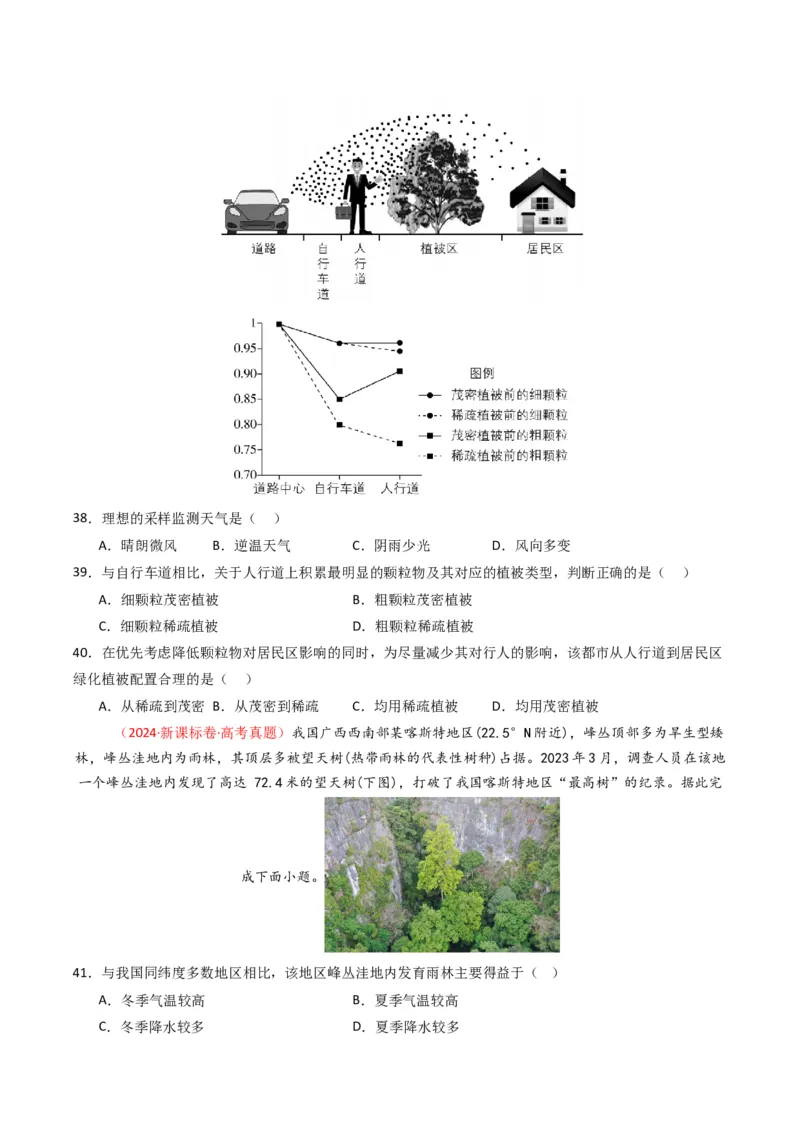 五年（2021-2025）高考地理真题分类汇编专题06自然环境的整体性与差异性（全国通用）（原卷版）_高考真题分类汇编_高考地理真题分类汇编（全国通用）五年（2021-2025）_word