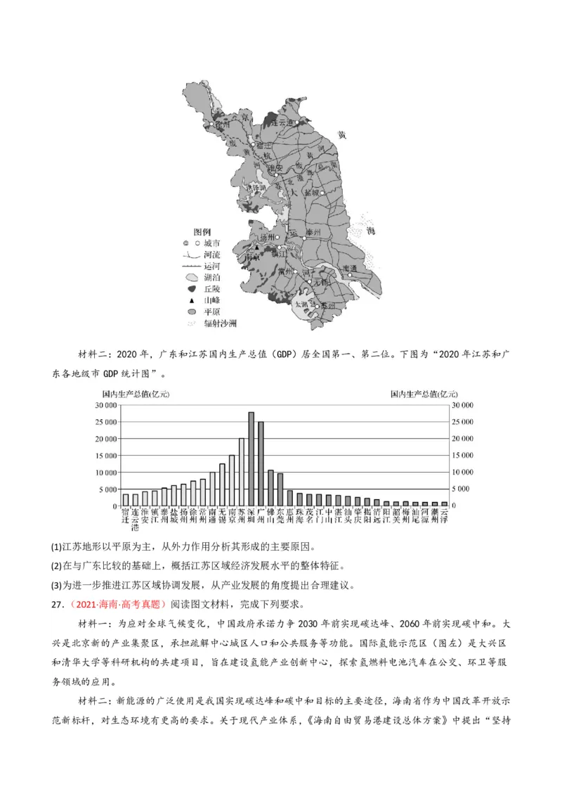 五年（2021-2025）高考地理真题分类汇编专题11工业与服务业（全国通用）（原卷版）_高考真题分类汇编_高考地理真题分类汇编（全国通用）五年（2021-2025）_pdf