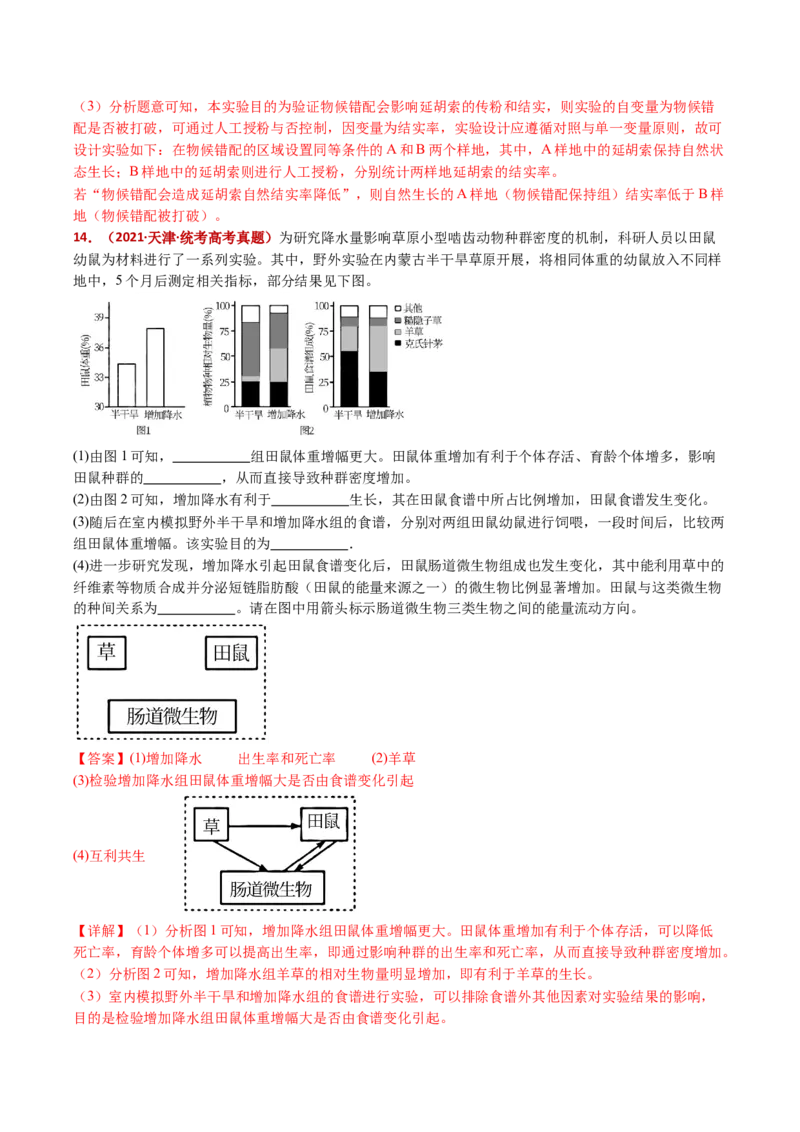 五年（2021-2025）全国高考生物真题分类汇编专题19生态系统（全国通用）（解析版）_高考真题分类汇编_高考生物真题分类汇编（全国通用）五年（2021-2025）