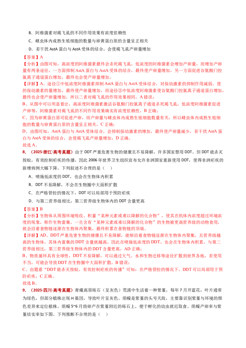 五年（2021-2025）全国高考生物真题分类汇编专题19生态系统（全国通用）（解析版）_高考真题分类汇编_高考生物真题分类汇编（全国通用）五年（2021-2025）