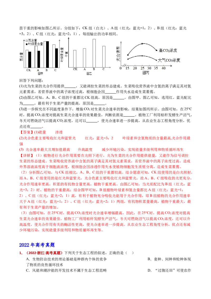 五年（2021-2025）全国高考生物真题分类汇编专题19生态系统（全国通用）（解析版）_高考真题分类汇编_高考生物真题分类汇编（全国通用）五年（2021-2025）