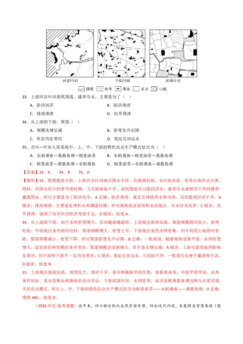五年（2021-2025）高考地理真题分类汇编专题10农业（全国通用）（解析版）_高考真题分类汇编_高考地理真题分类汇编（全国通用）五年（2021-2025）_pdf