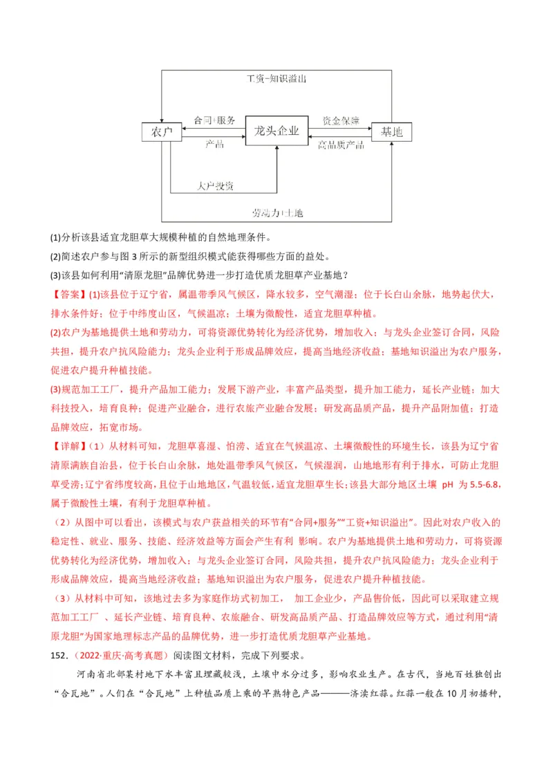 五年（2021-2025）高考地理真题分类汇编专题10农业（全国通用）（解析版）_高考真题分类汇编_高考地理真题分类汇编（全国通用）五年（2021-2025）_pdf