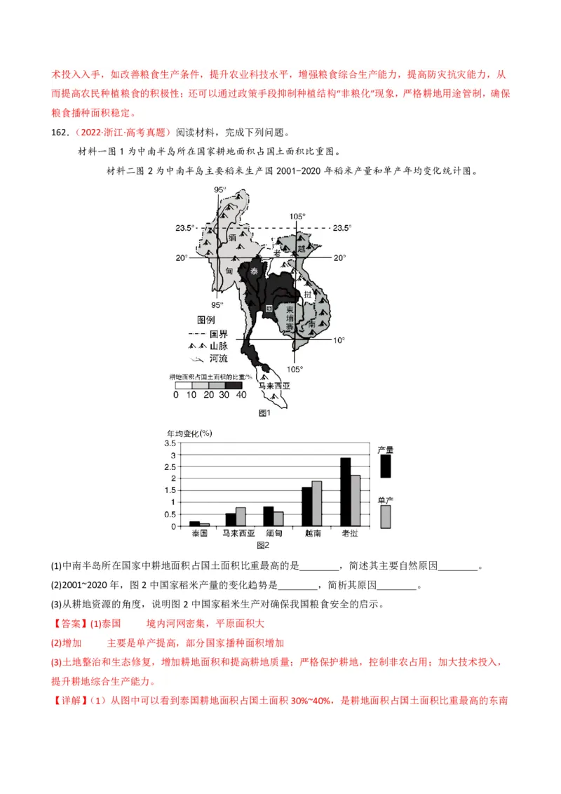 五年（2021-2025）高考地理真题分类汇编专题10农业（全国通用）（解析版）_高考真题分类汇编_高考地理真题分类汇编（全国通用）五年（2021-2025）_pdf