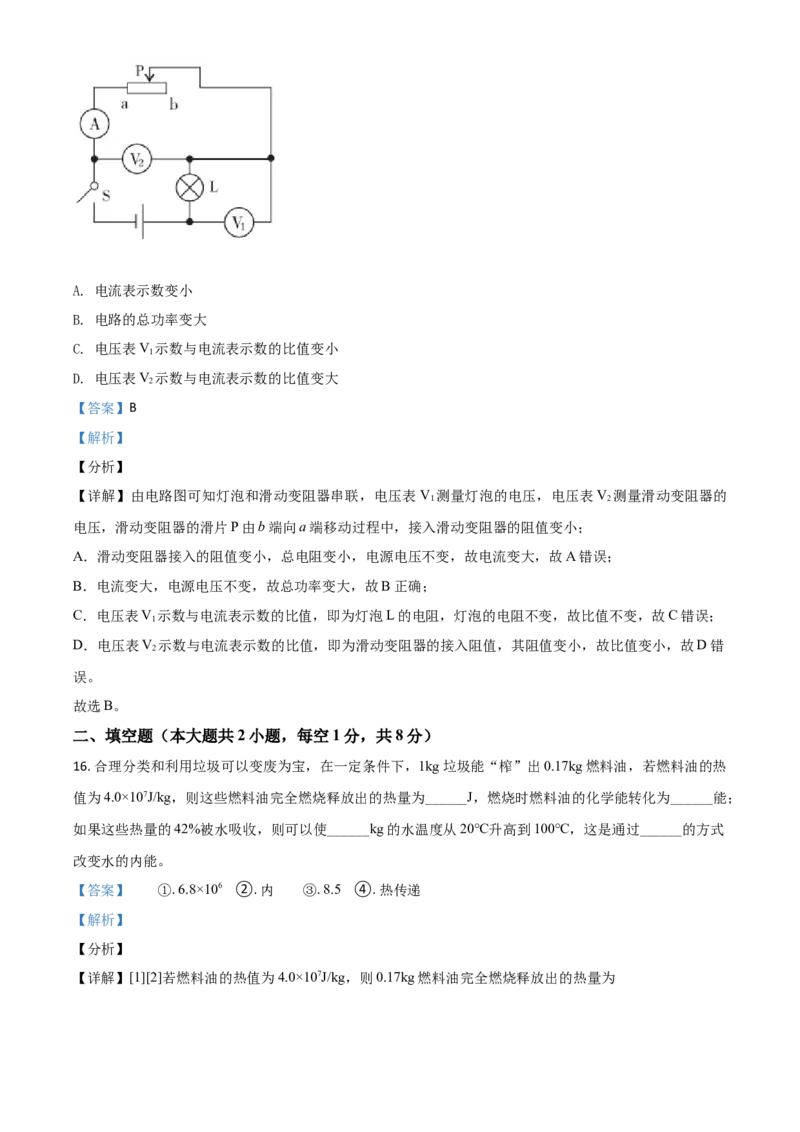 湖北省鄂州市2021年中考物理试题（解析版）_中考真题_4.物理中考真题2015-2024年_2021中考物理真题42份_2021湖北_鄂州物理