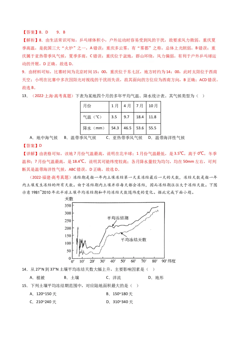 五年（2021-2025）高考地理真题分类汇编专题03地球上的大气（全国通用）（解析版）_高考真题分类汇编_高考地理真题分类汇编（全国通用）五年（2021-2025）_word