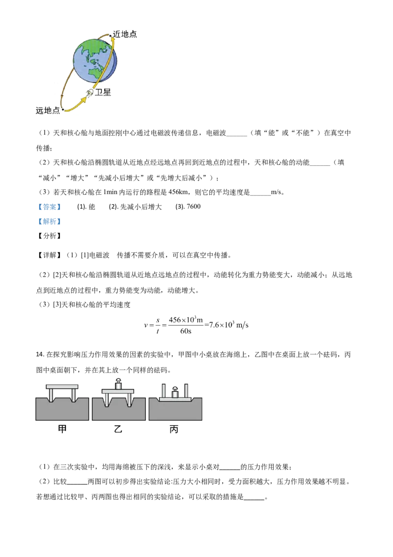 湖北省武汉市2021年中考物理试题（解析版）_中考真题_4.物理中考真题2015-2024年_2021中考物理真题42份_2021湖北_武汉物理