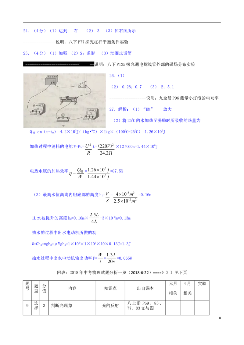 湖北省武汉市2018年中考物理真题试题（含答案）_中考真题_4.物理中考真题2015-2024年_2018年中考物理真题223份