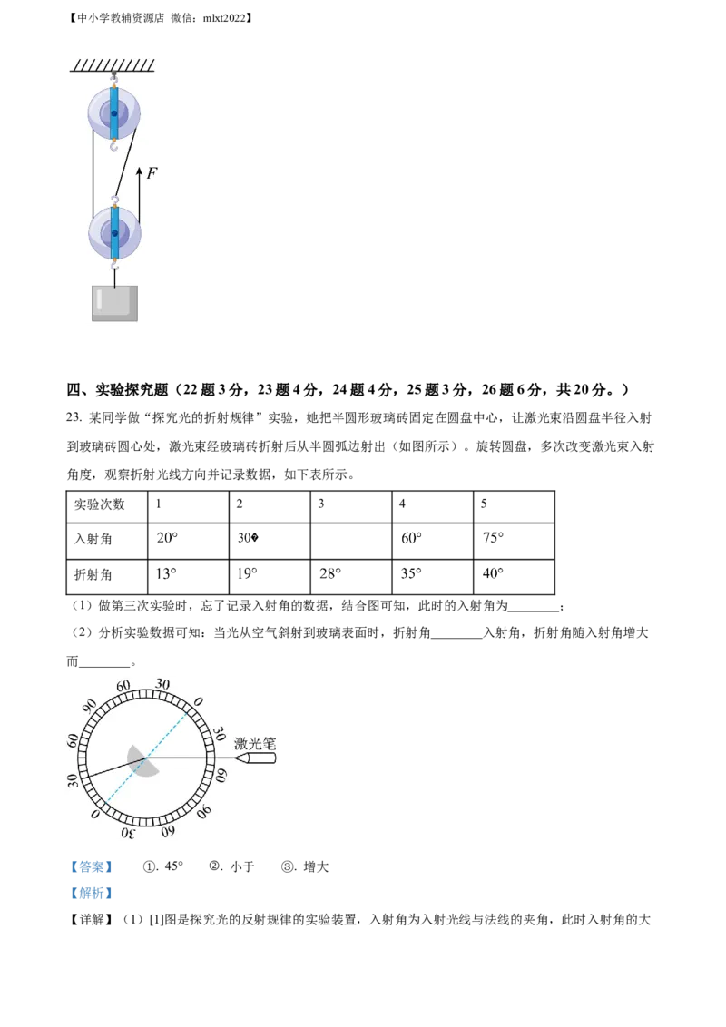 精品解析：2022年广西河池市中考物理试题（解析版）_中考真题_4.物理中考真题2015-2024年_2022中考物理真题128份14
